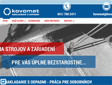 Tablet Screenshot of kovomat.sk